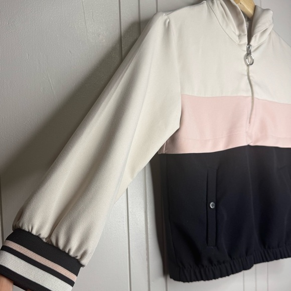 Zara Kids Tri-Color pink black cream Hoodie size 9 - Picture 2 of 9